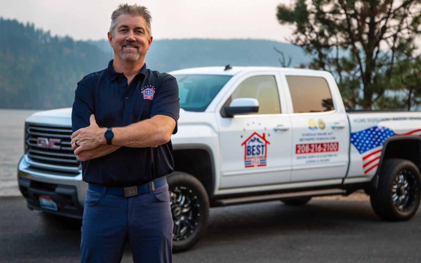 Image of a wrapped home inspection contractor's truck