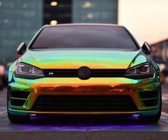 image of a chrome vehicle wrap