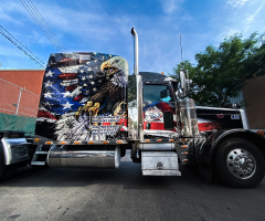 image of a delivery company's wrapped truck