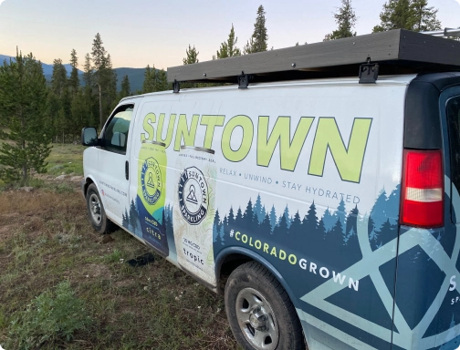 Suntown’s delivery van half wrap