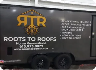 image of a pro installing a trailer wrap