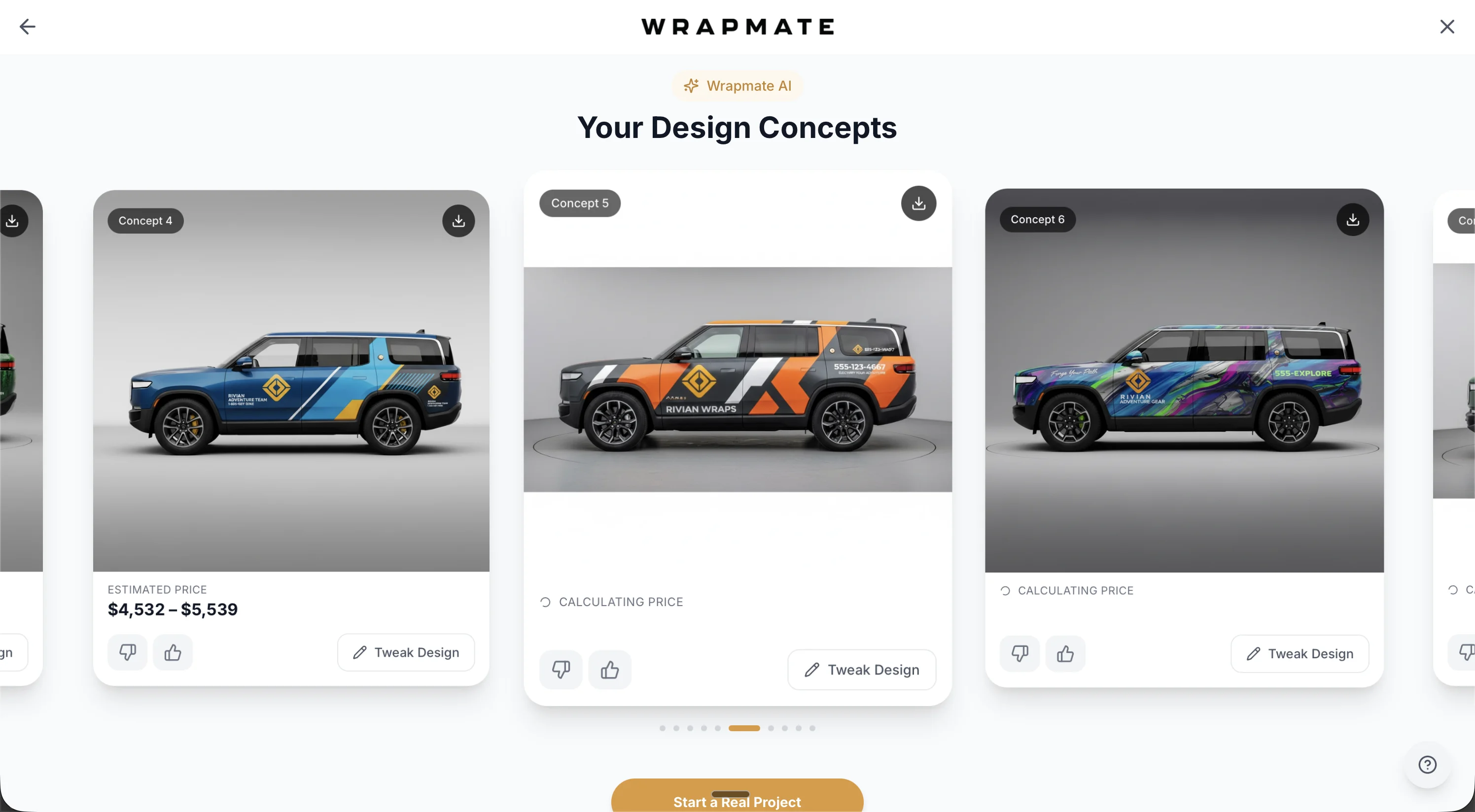 WrapOS design concepts interface